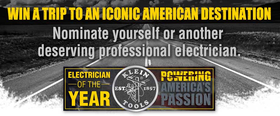 Klein Tools 2017 Electrician of the Year search
